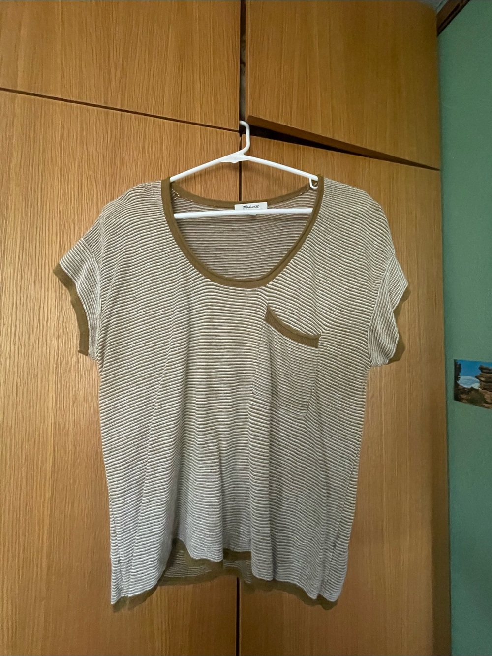 Madewell Watermoor Short-Sleeve Sweater in Stripe size S